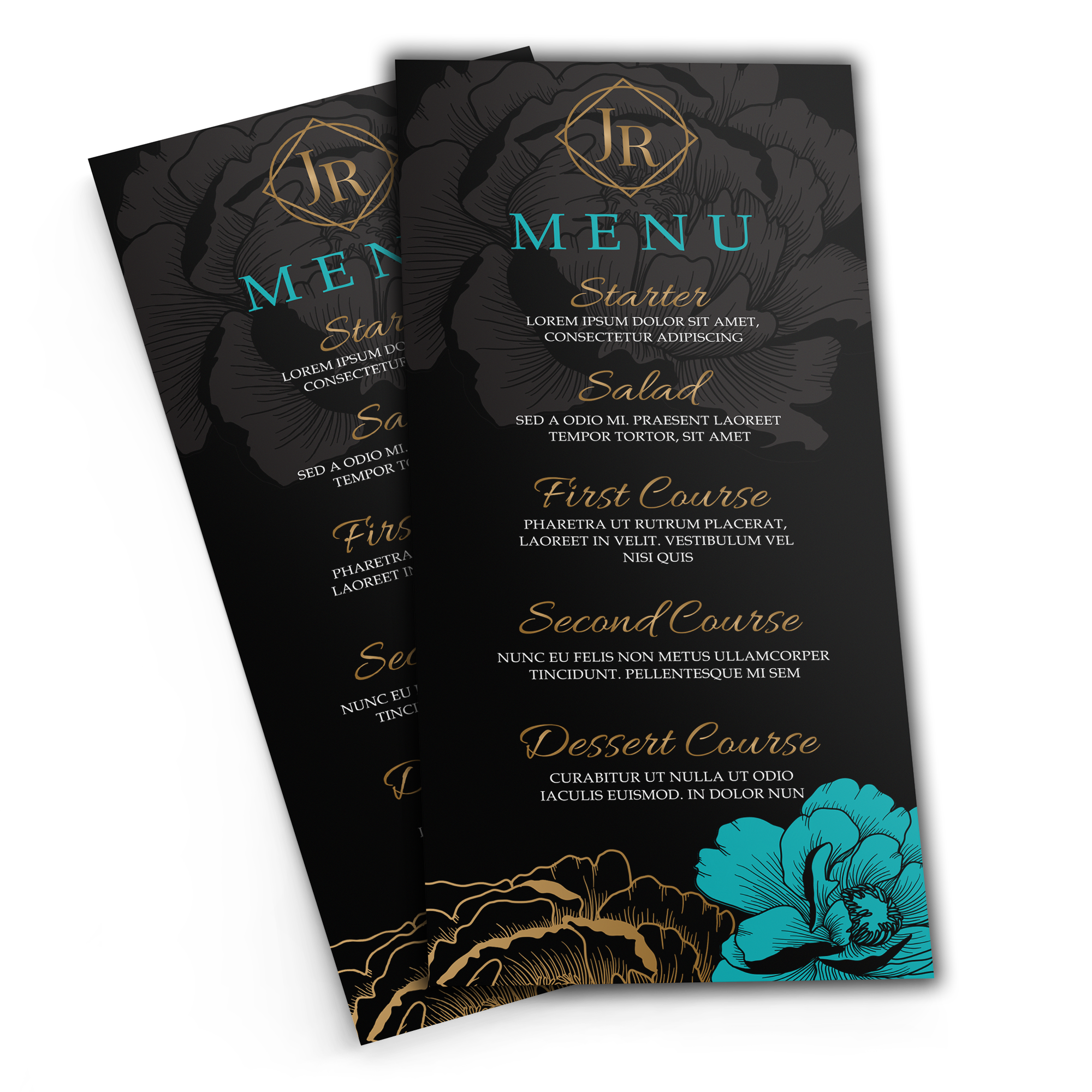 Custom Wedding Menu Cards