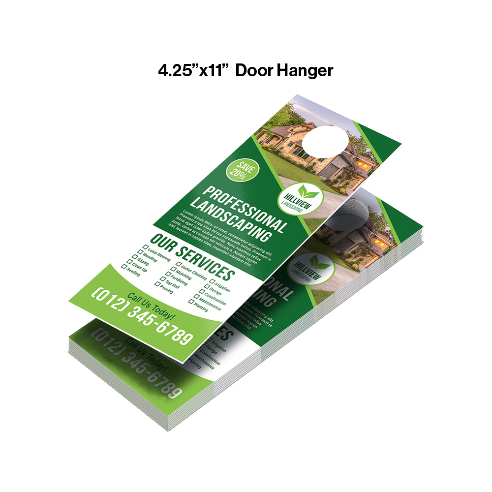 Custom Door Hanger for Landscaping and Lawn Care