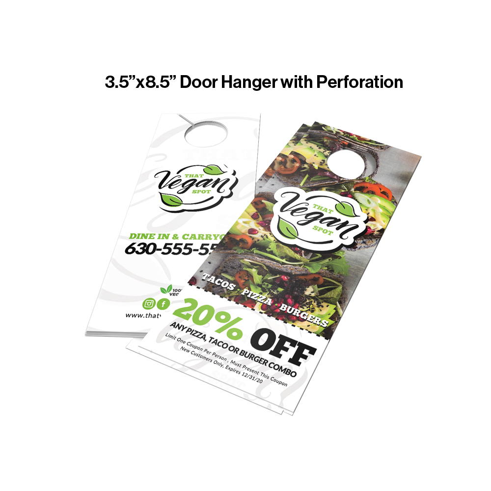Custom Door Hanger for Restaurant