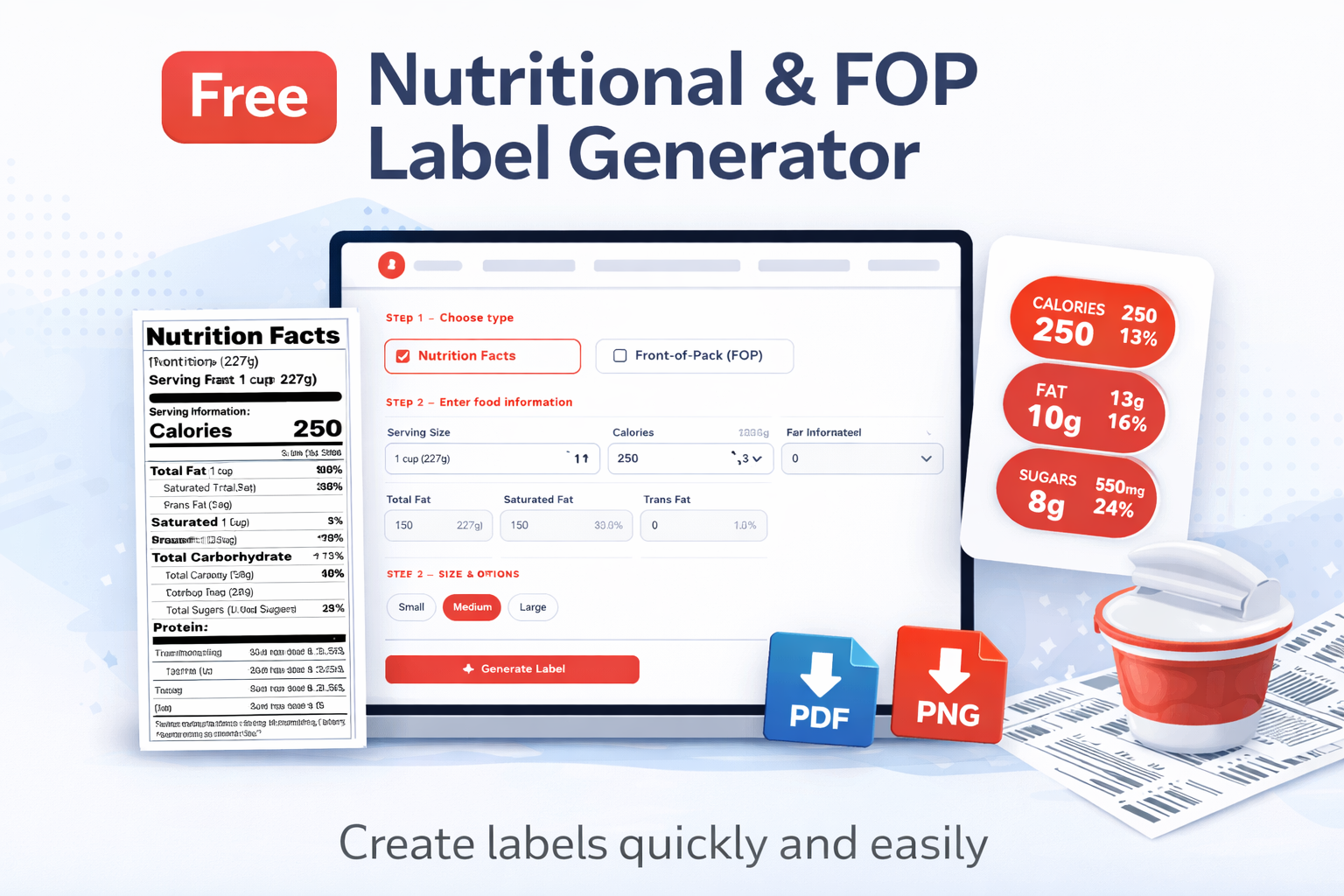 Free Nutrition Facts Label Generator Canada | Bilingual