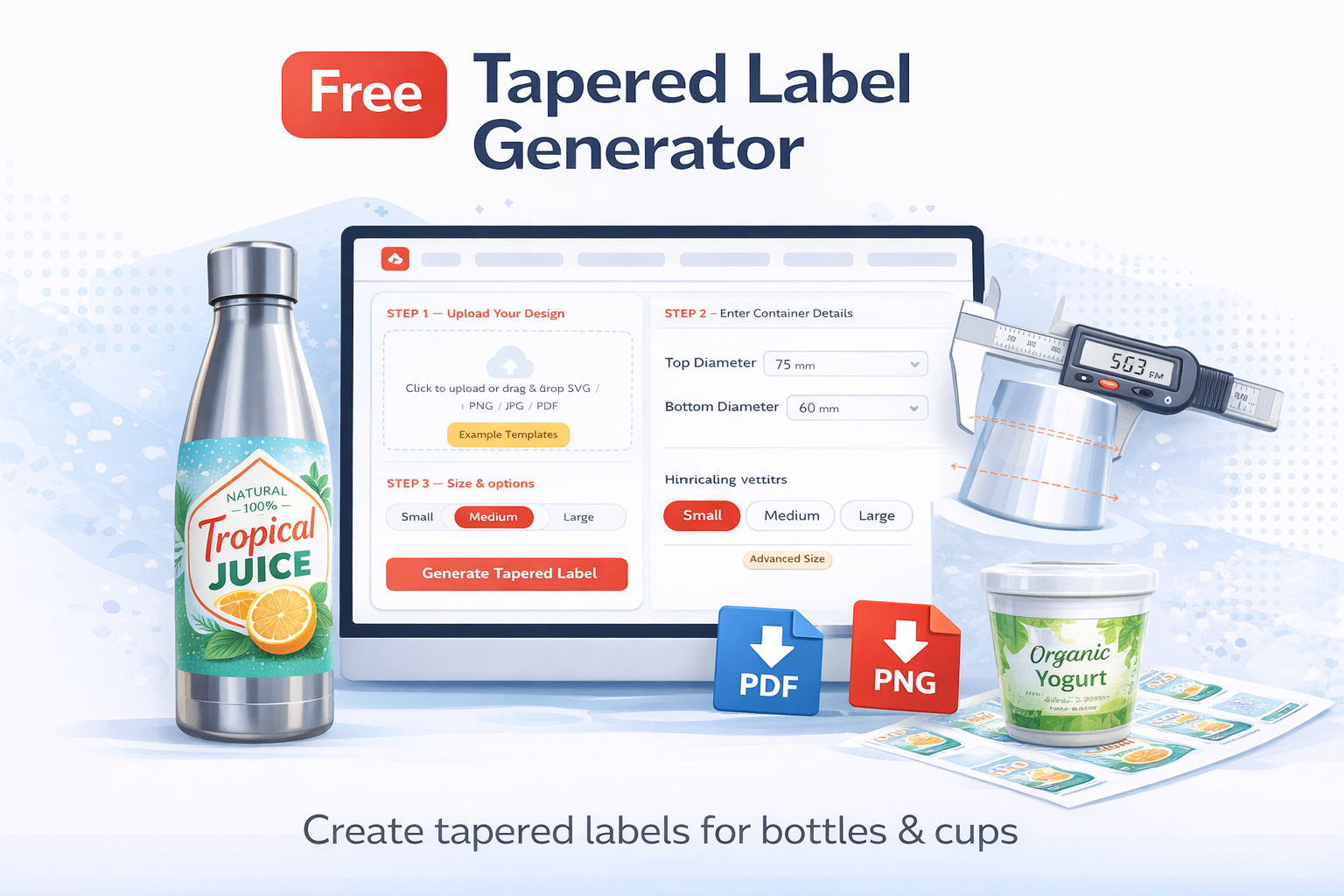 Examples Label Generation Free Tapered Label Generator | Labels Made Easy