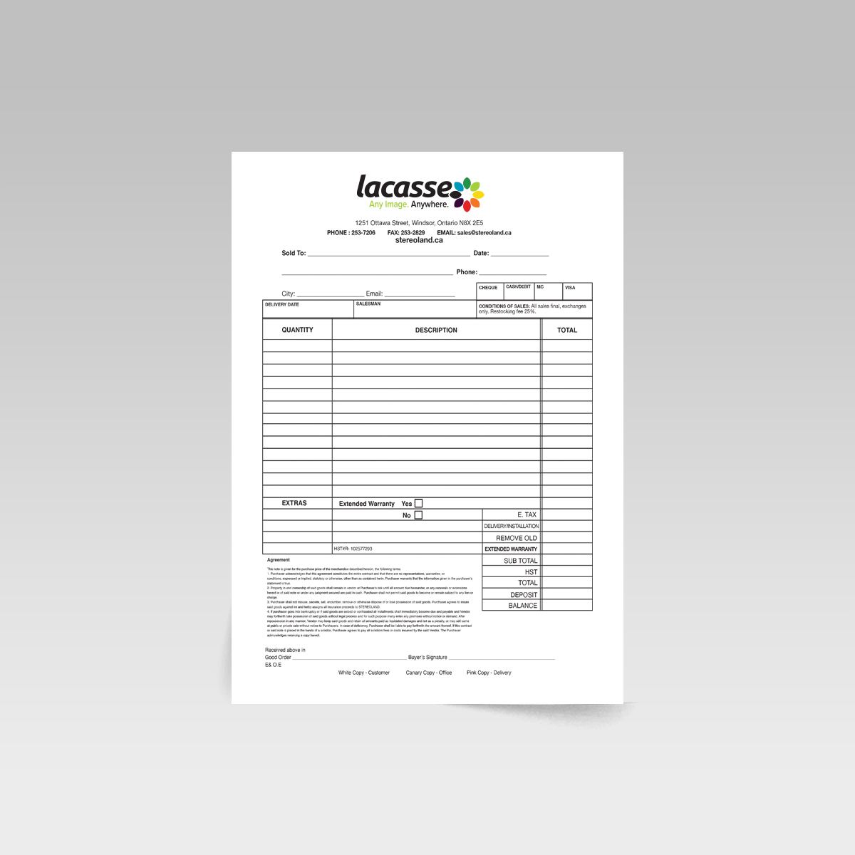 Carbonless (NCR) Forms