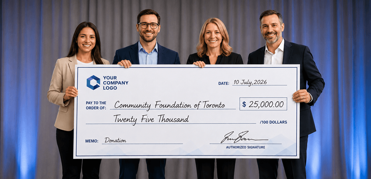 Oversized Cheque Printing in Toronto: Corporate Events, Charity Donations, and Sponsorships
