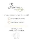 Botanical RSVP Card