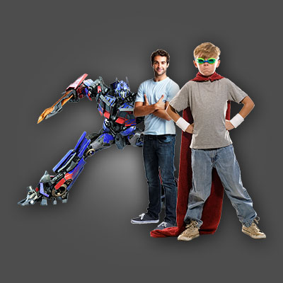 life size cutouts of people