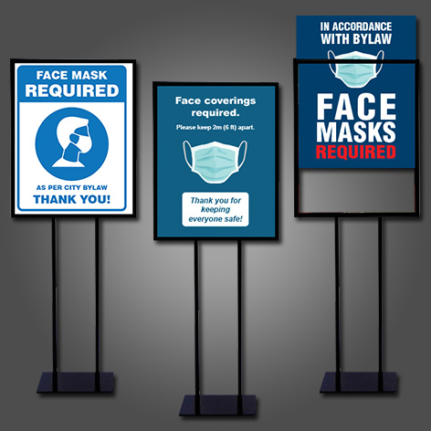 Safety Mask Standing Floor Signs
