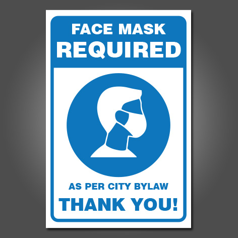 Safety White Mask Sign