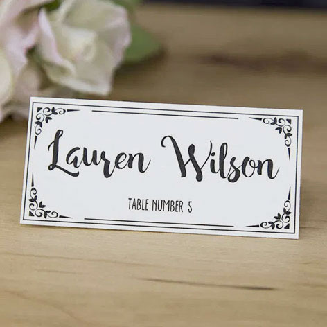 Place Setting Cards Custom Wedding Place Cards