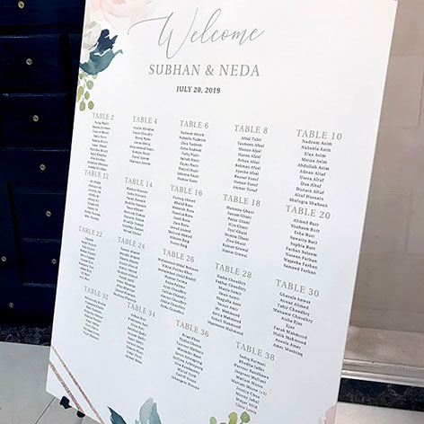 Seating Charts Printing