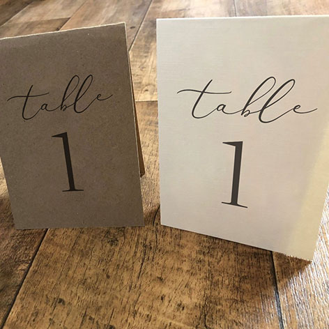 Design & Print Wedding Tent Cards