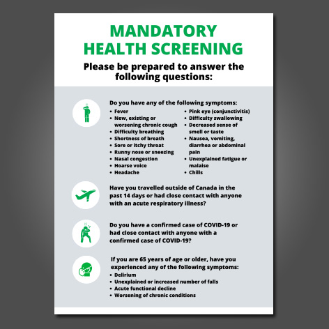 Health Screening Signs