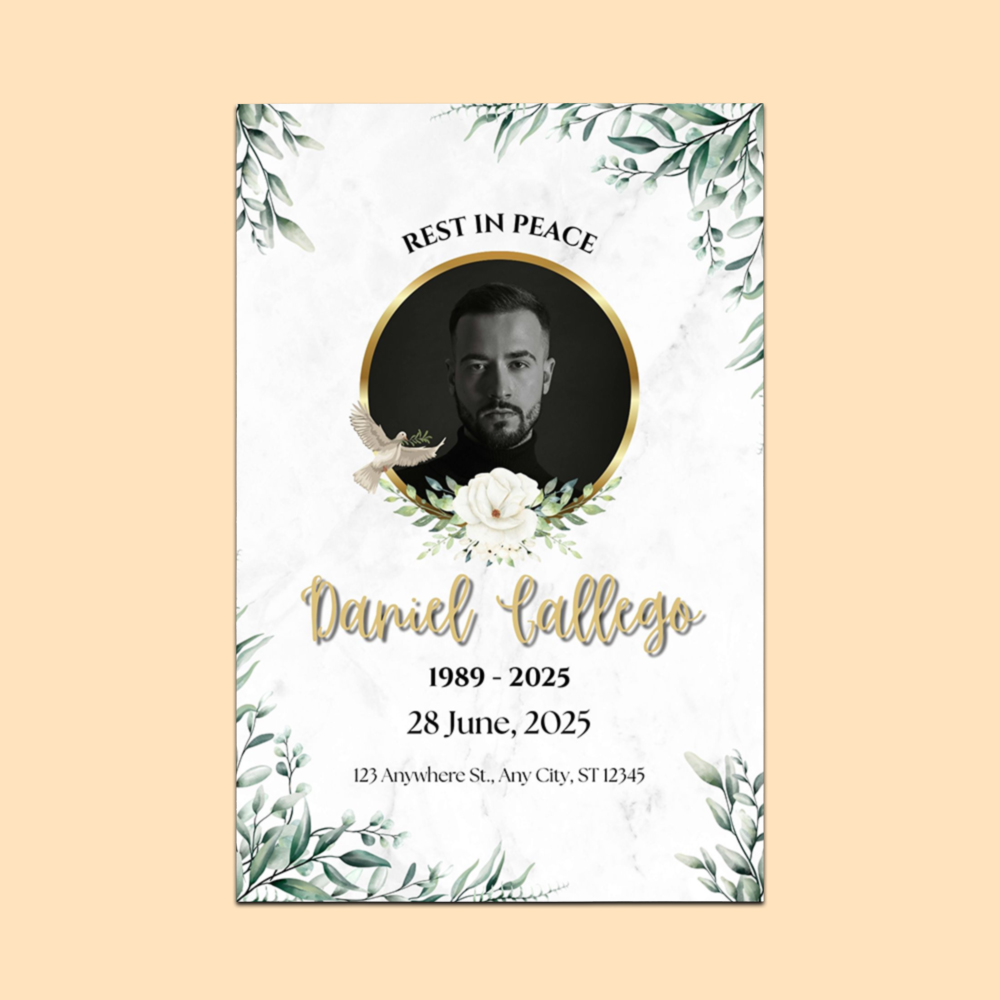 Contemporary Funeral Poster 1