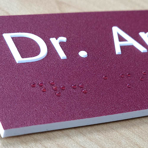 Wayfinding and Braille Sign 5