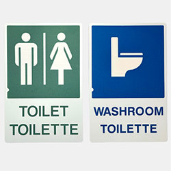 Braille Washroom Signs
