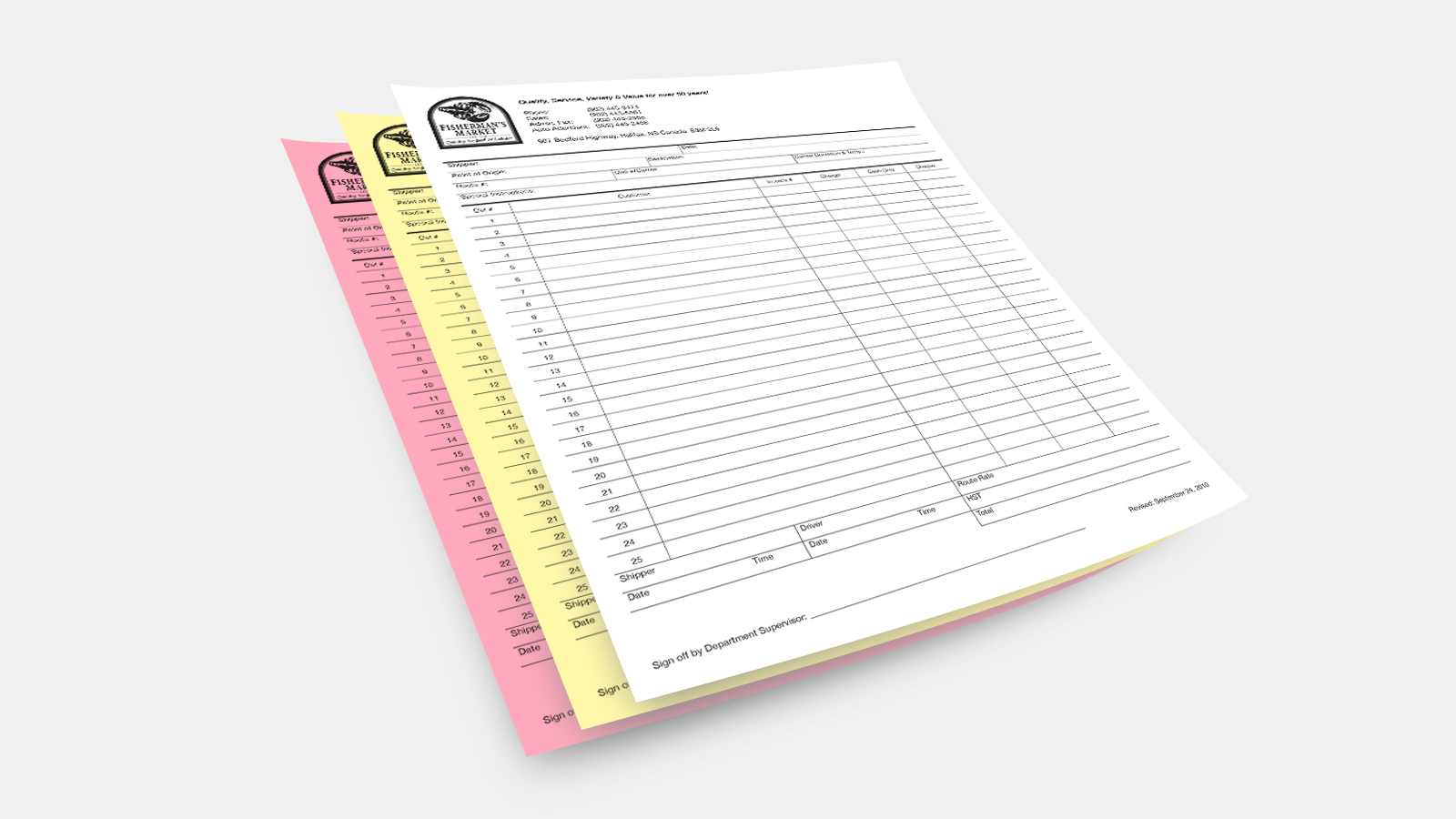 3 Part Carbonless Forms in Books of 30 sets/book