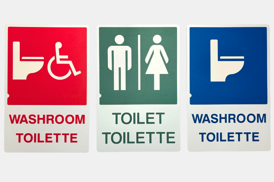 Braille Washroom Signs