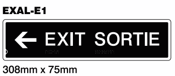 Exit / Sortie - Left Arrow (EXAL-E1)