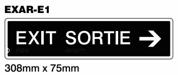 Exit / Sortie - Right Arrow (EXAR-E1)