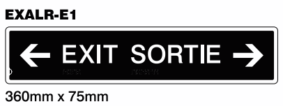 Exit / Sortie - Left & Right Arrows (EXALR-E1)