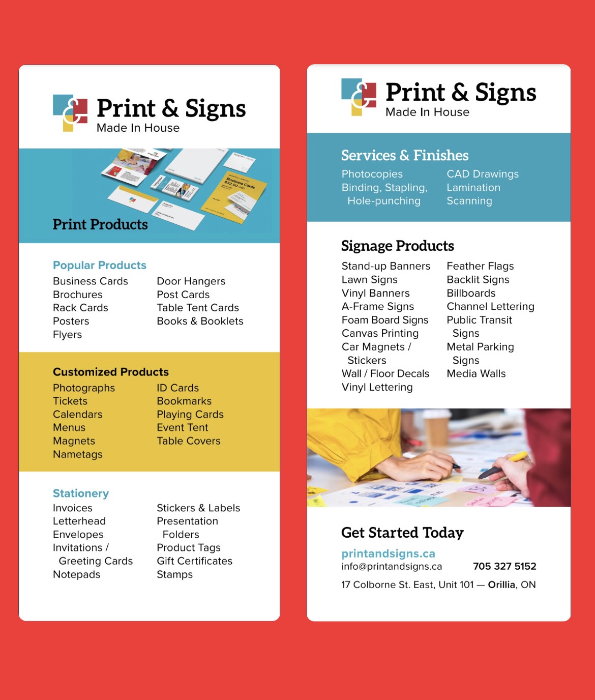 Rack Cards