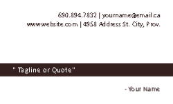 Business Card  6 Back