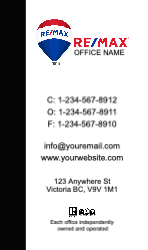 Business Card  (Remax - 12) Back