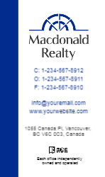 Business Card  (Macdonald Realty - 12) Back
