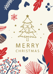 Flat Christmas Card-5x7 - B19