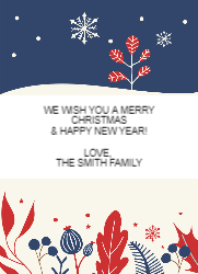 Flat Christmas Card-5x7 - B19