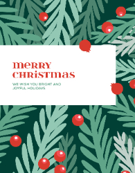 Flat Christmas Card-4.25x5.5 - B19