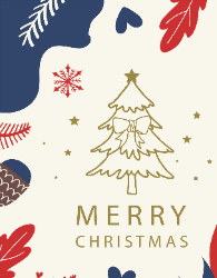 Flat Christmas Card-4.25x5.5 - B19