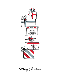 Flat Christmas Card-4.25x5.5 - B13