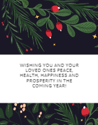 Flat Christmas Card-4.25x5.5 - B17