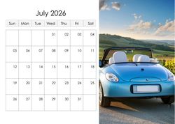 Desk calendar, spiral-bound with self stand (Design 1)