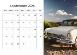 Desk calendar, spiral-bound with self stand (Design 1)