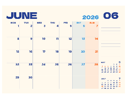 2025 Wall Calendar- 11x17 folds to 8.5 x 11 (Design 1)
