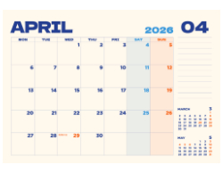 2025 Wall Calendar 11x17 folds to 8.5 x 11 ( Design 4)