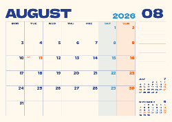 Desk calendar, spiral-bound with self stand (Design 6)