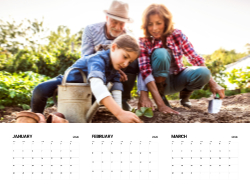 2025 Wall Calendar 11x17 folds to 8.5 x 11 ( Design 10)