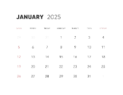 2025 Wall Calendar 11x17 folds to 8.5 x 11 ( Design 14)