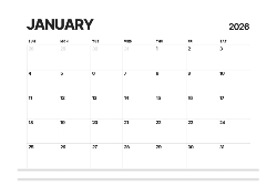 Desk calendar, spiral-bound with self stand (Design 12)