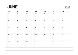 Desk calendar, spiral-bound with self stand (Design 12)