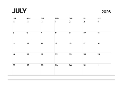 Desk calendar, spiral-bound with self stand (Design 12)
