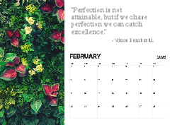 Desk calendar, spiral-bound with self stand (Design 14)