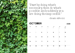 Desk calendar, spiral-bound with self stand (Design 14)