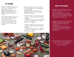Food Elegant Catering Tri-fold Brochure