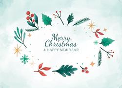 Flat Christmas Card-5x7 - B6