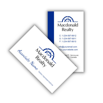 Macdonald Realty Standard Business Cards graphic design