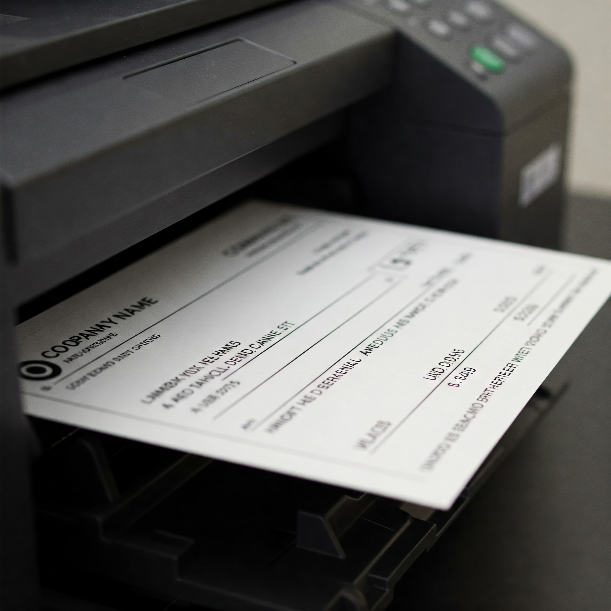 laser cheques printing