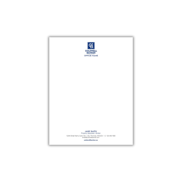 Coldwell Banker Letterhead graphic design